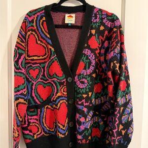 Farm Rio Colorful Pattern Cardigan